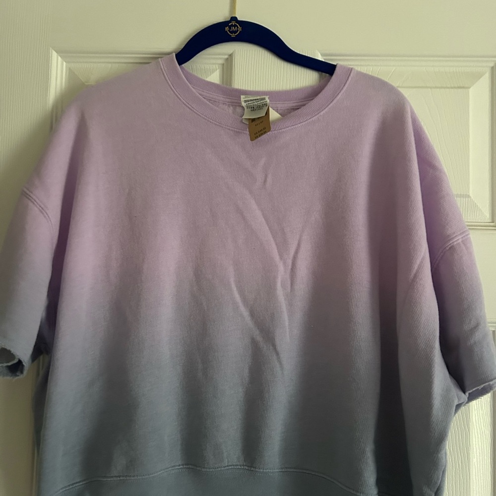 PINK Victoria’s Secret Purple and Blue Ombre Sweatshirt tee